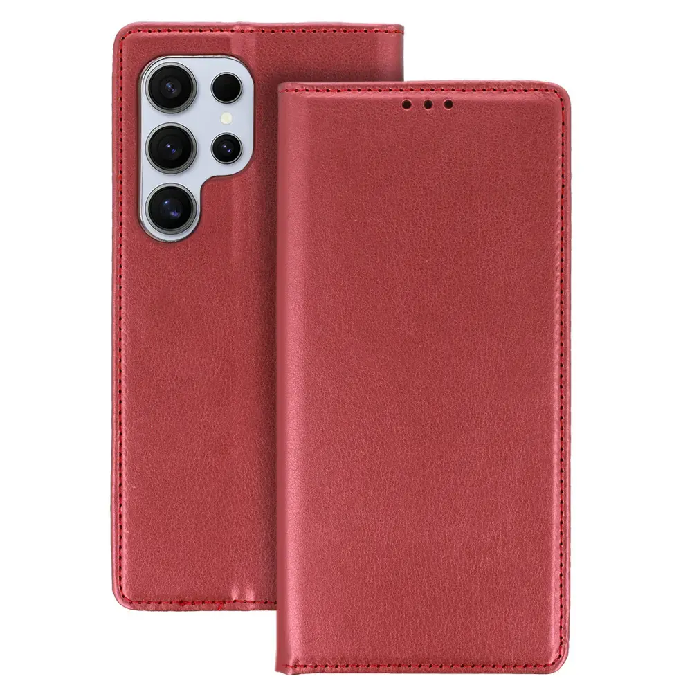 Smart Magneto Case for Xiaomi Redmi Note 12S burgundy