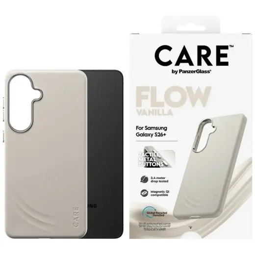 CARE by PanzerGlass Flow Vanilla phone case for Samsung Galaxy S26+ (S947) beige