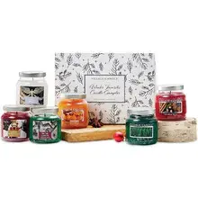 Gift set of scented candles in glass