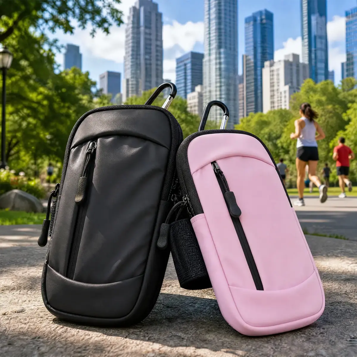 Multifunctional sports phone bag 2in1 black