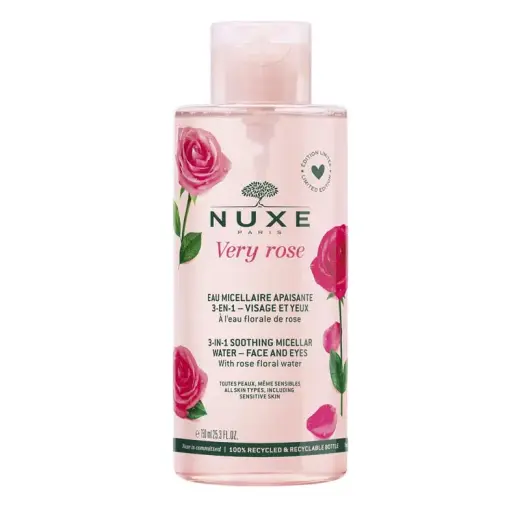 Nuxe, Very Rose, Cleanser, Micellar Water, for All Skin Types, 750 Ml