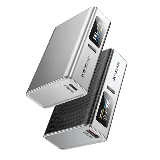 Borofone Power Bank 10000mAh BJ72 Energy - USB + Type C - QC 3.0 PD 20W grey