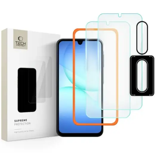 Tech-Protect Supreme tempered glass for phone Galaxy A17 4G | Galaxy A17 5G with applicator (3 pcs.)