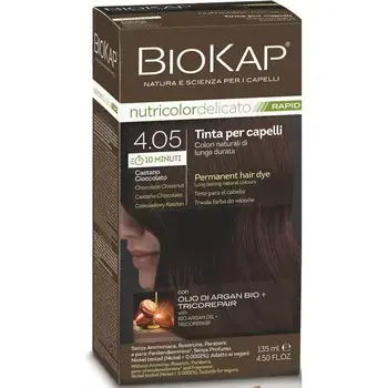 Biokap NUTRICOLOR DELICATO - hair color - 4.05 chestnut chocolate 140 ml