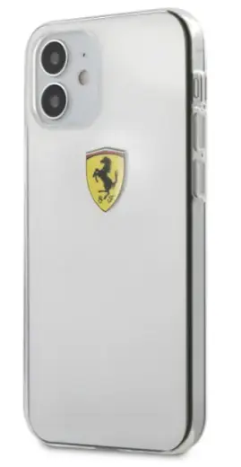 Ferrari ESTRHCP12STR Silicone telefono dėklas iPhone 12 Mini skaidrus