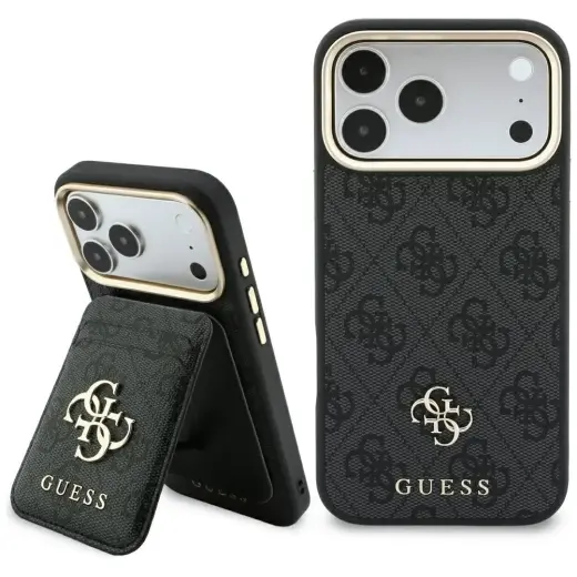 Case Guess 4G with wallet Magsafe for iPhone 18 Pro Max / 17 Pro Max black