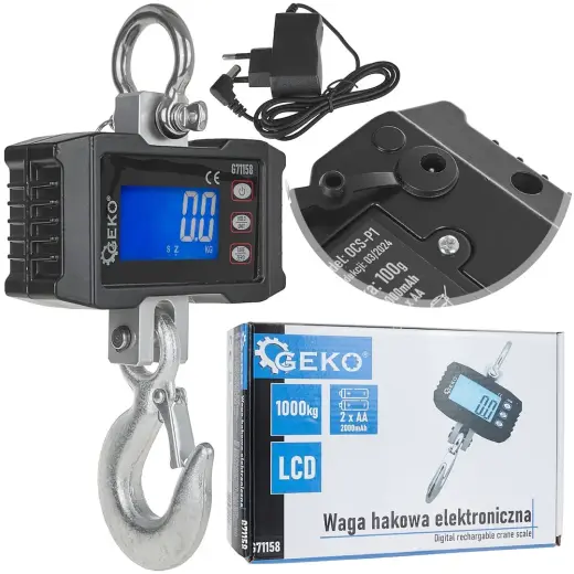 Digital rechargeable crane scale 1000kg