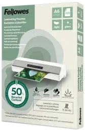 Laminēšanas plēves Fellowes Eco 100gab Gloss A6