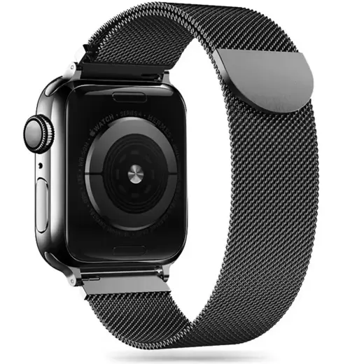 Tech-Protect MilaneseBand nutikella rihm Apple Watch 4/5/6/7/8/9/SE/Ultra 1/2 (42/44/45/49 mm) jaoks | roostevaba teras | must