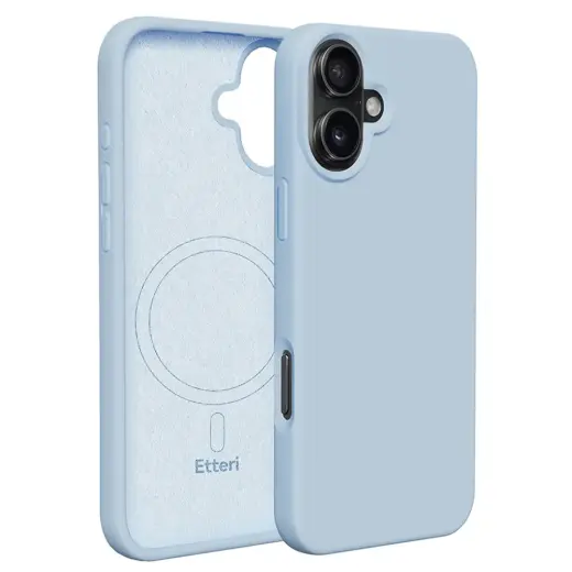 Etteri Silicone telefono dėklas su MagSafe palaikymu iPhone 16 mėlynas