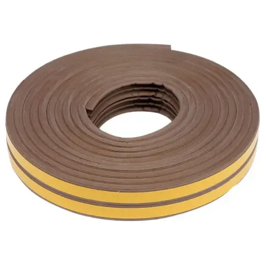 Sealing rubber blister E profile brown 6m