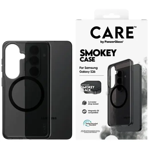 CARE by PanzerGlass Urban Explorer Smokey w. Black Qi telefoni ümbris Samsung Galaxy S26 (S942) must