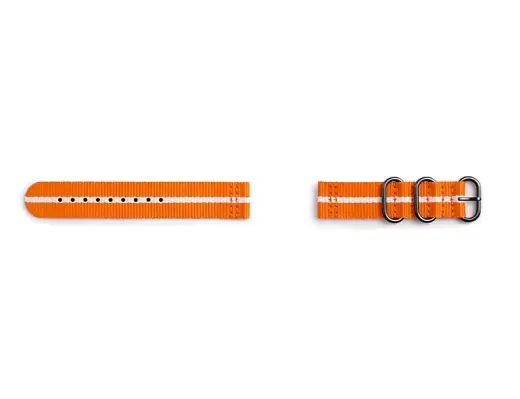 GP-R600BREECAG Samsung Gear Sport Studio Premium Nato Strap Orange|White (Damaged Package)