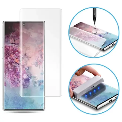 Fusion UV 9H Защитное стекло + Эко Клей + Лампа для экрана Samsung N970 Galaxy Note 10