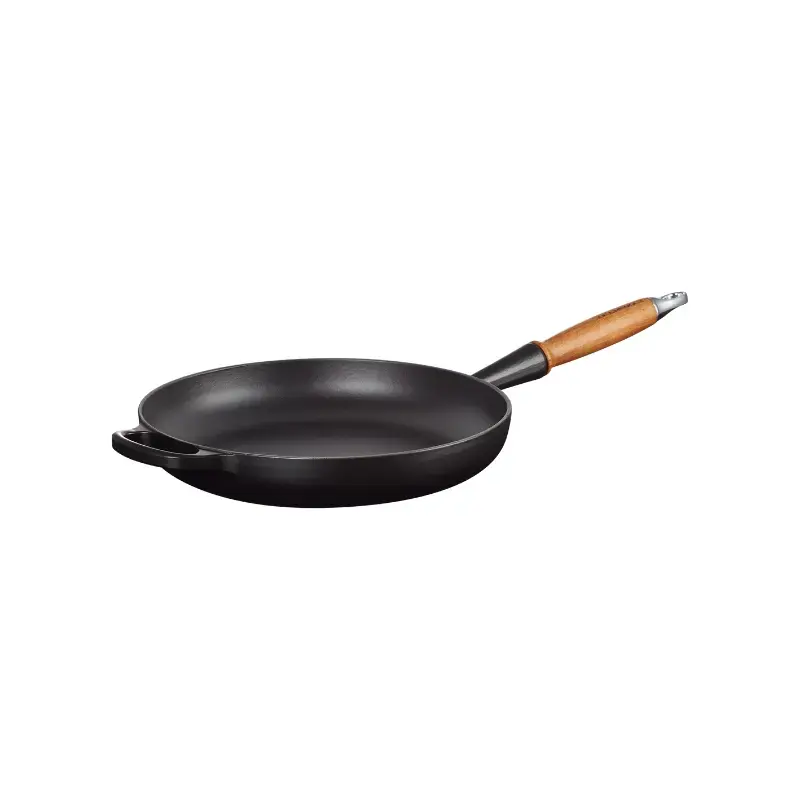 Čuguna panna ar koka rokturi Ø28cm matēti melna