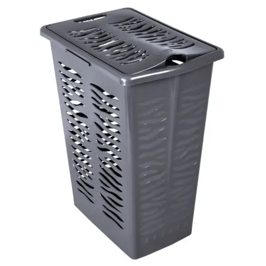 Laundry basket 30L Zebra, grey