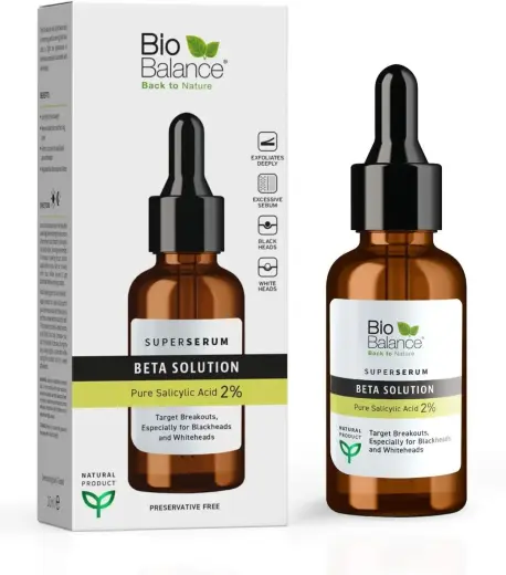 Bio Balance, Beta Solution, Minimizes Pores and Blackheads, Day & Night, Local Treatment Serum, For Face, 30 ml