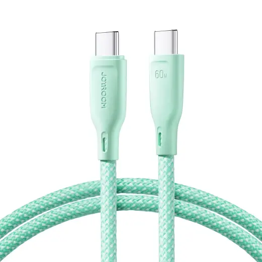 Joyroom Multi-Color Series S-A34 USB-C / USB-C PD 60W cable 1m - green