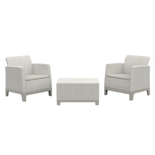 Dārza mēbeļu komplekts Scandi Forma Balcony Set oļu pelēks/gaiši bēšs