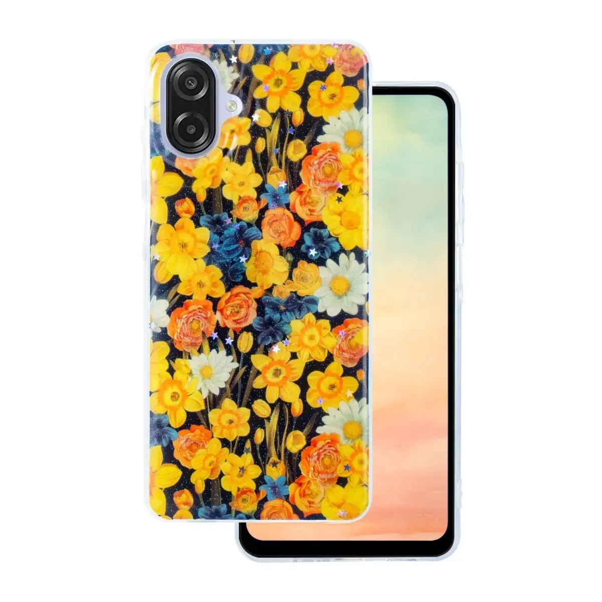 Glow Glam case for Samsung Galaxy A07 4G orange