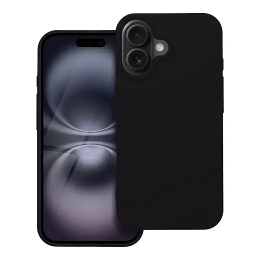 Silicone phone case for iPhone 16 black