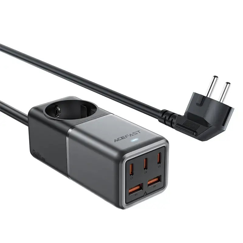Acefast Z2 reisilaadija | 75W | PD, GaN | USB-C, USB-A | must hall