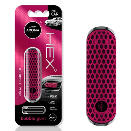 Car air freshener AROMA FANCY SHAPES POLYMER HEX Bubble Gum