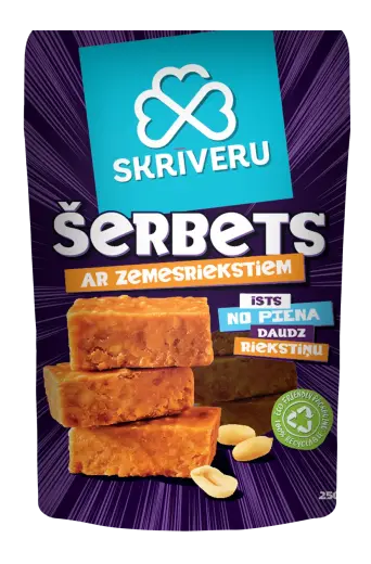 SKRĪVERU Sherbet with peanuts 250g