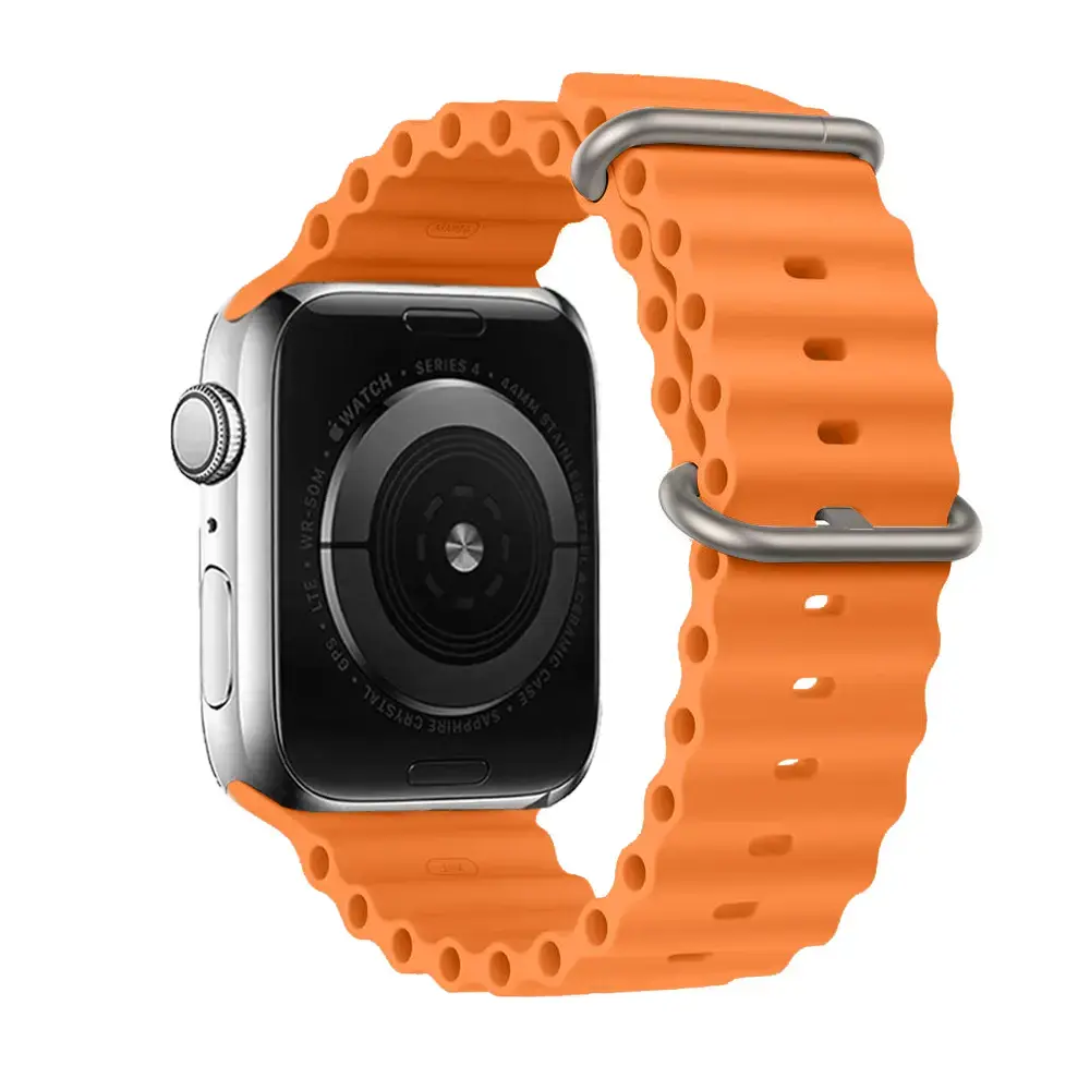 Silicone loop for Apple Watch 42|44|45|49 design 1 orange