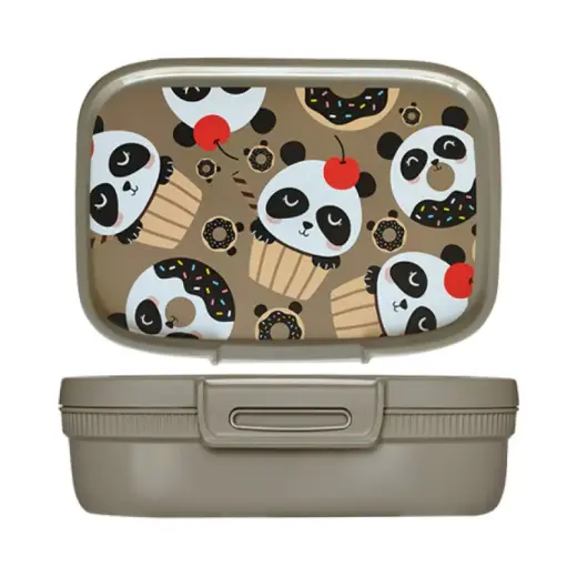 Food storage container rectangular 1.3L Snap Box brown/kawaii