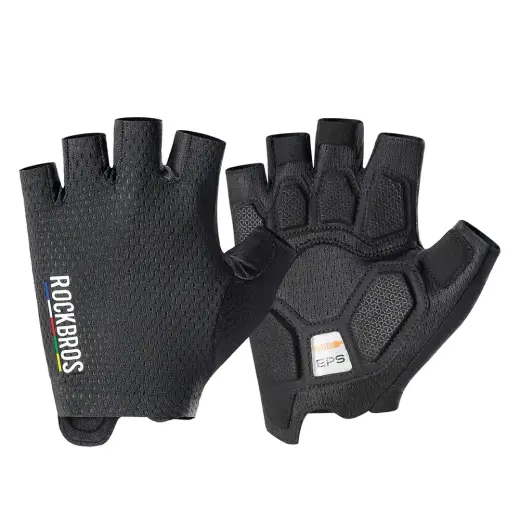 Rockbros TLS004 ROAD TO SKY Short Shock Absorbing Cycling Gloves S - Black