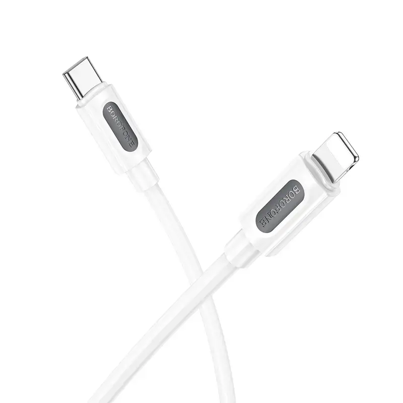 Borofone BX114 data transfer and charging cable | USB-C to Lightning | 27W | 1m | white