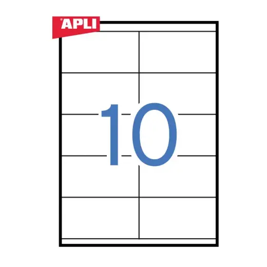 Uzlīmes APLI ILC ar izmēru 105x57mm, 100 loksnes/10 uzlīmes loksnē