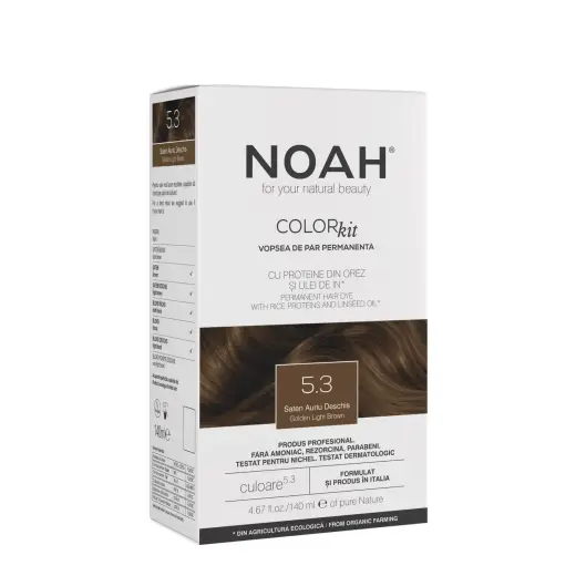 Noah, Permanent Hair Colour, Permanent Hair Dye, 5.3 Golden Light Brown, 140 ml