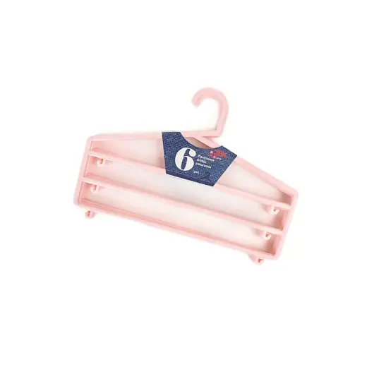 Drēbju pakaramais plastmasas 36x25cm, 6gb rozā
