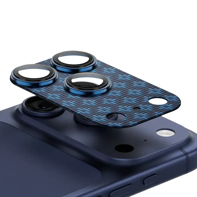 Benks Tempered glass Armor Warrior Lens (BE70) for Iphone 17 Pro Max ArmorGrid blue (camera island)