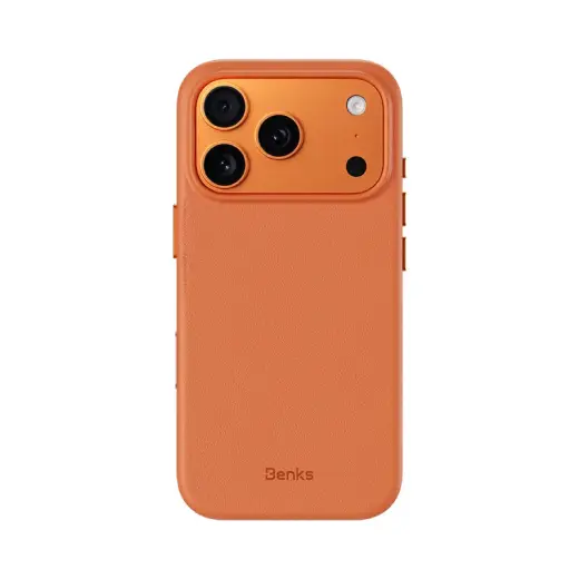 Benks Magnetic Vita Pro Silicone telefono dėklas iPhone 17 Pro oranžinis