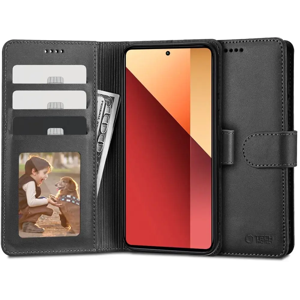 Tech-Protect Wallet Case for Xiaomi Redmi Note 13 Pro 4G | LTE | Poco M6 Pro 4G | LTE - Black