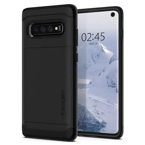 Samsung Galaxy S10 Slim Armor CS melns vāciņš
