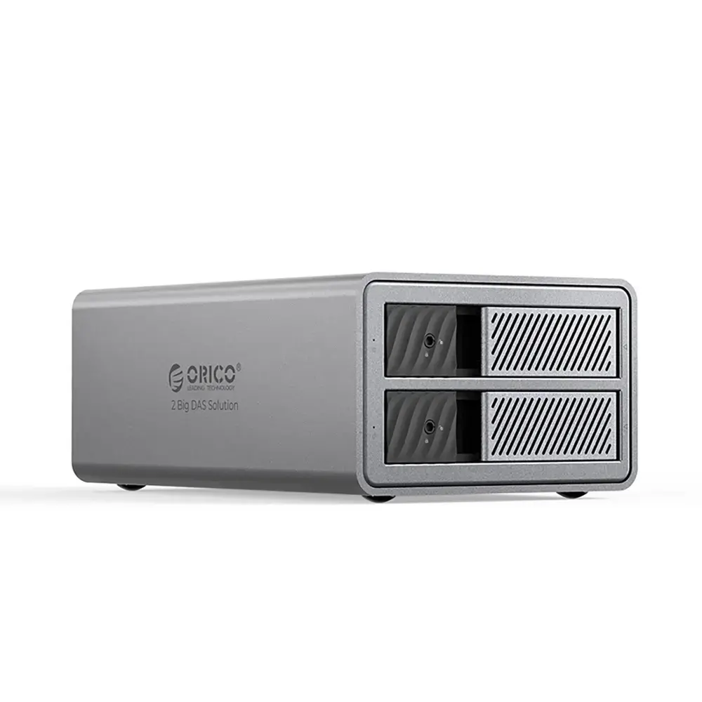 Orico 9828RU3 2 Big DAS Solution ProRAID Disk Array for 2 2.5"/3.5" SATA HDD/SSD Drives with RAID Controller - Gray