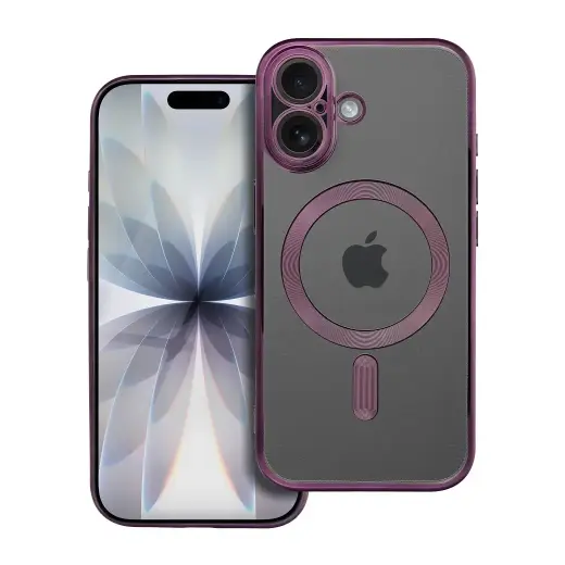 Electro Mag telefono dėklas su MagSafe palaikymu iPhone 17 violetinis
