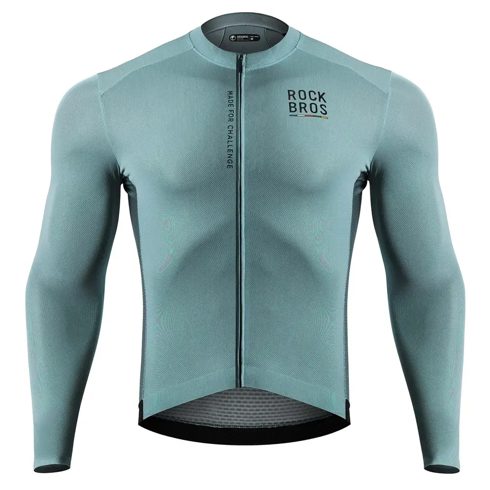 Rockbros 15120015017 ROAD TO SKY men's cycling jersey long sleeve M - gray-blue