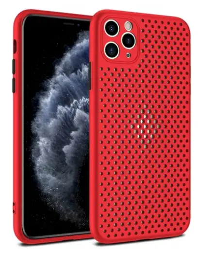 Fusion Breathe Case Silikona Aizsargapvalks Priekš Apple iPhone X | XS Sarkans