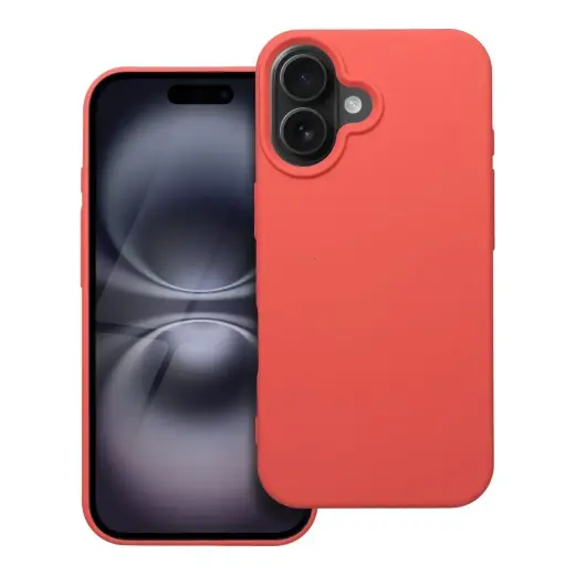 Silicone phone case for iPhone 16 orange