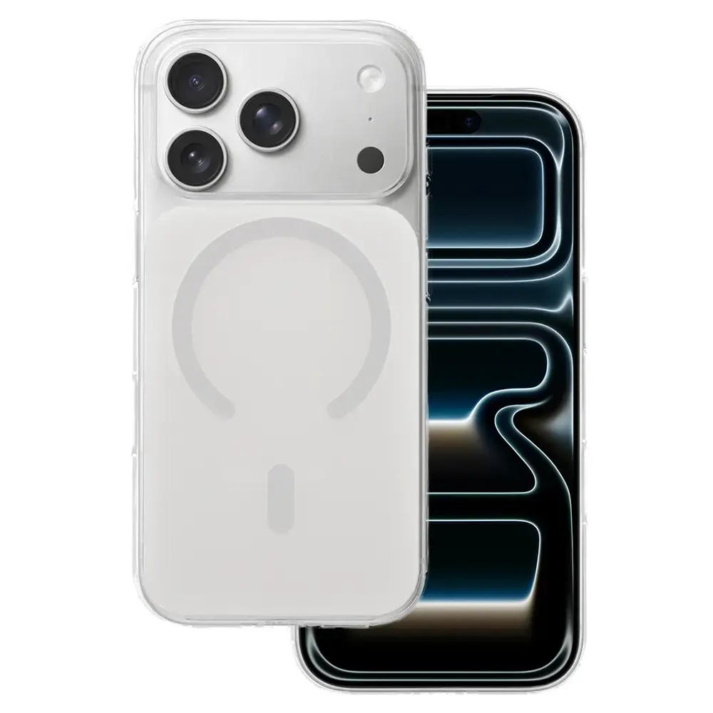 Glossy maciņš ar MagSafe atbalstu telefonam iPhone 17 Pro balts