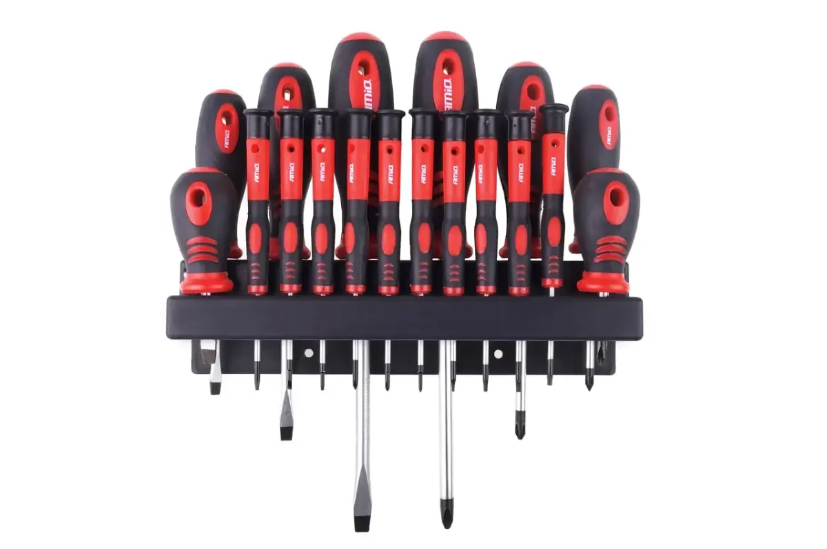 Screwdriver set with hanger CR-V, 18 pcs