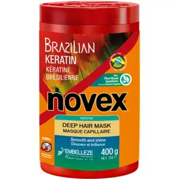 Novex Brazilian Keratin Deep Hair Mask - dry and damaged hair 400ml