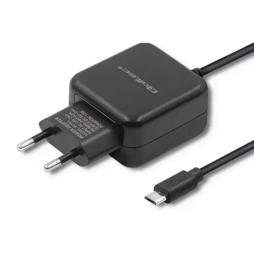 Зарядное устройство Qoltec | 12W | MicroUSB | с кабелем MicroUSB в комплекте | чёрное