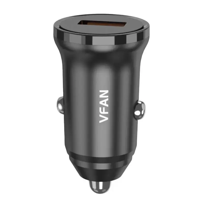 Car charger Vipfan C02, USB, 18W, Quick Charge 3.0 (black)
