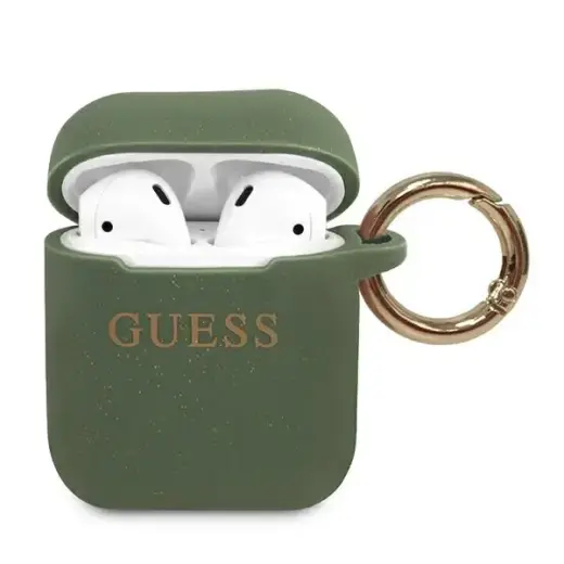 GUACCSILGLKA Guess Silicone Case for Airpods 1|2 Khaki